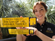The Law of the Garbage Truck Bumper Sticker Yellow Medium